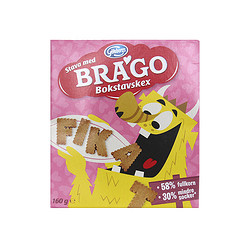 BRAGO 布拉狗 全麦趣味字母/数字 160g