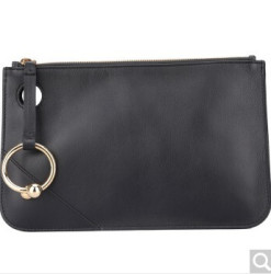 JW Anderson 女士拼色牛皮手拿包 HB25WP17 TAN/BLACK