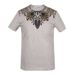 VERSACE COLLECTION 范思哲 奢侈品 18春夏新款 男士浅灰色棉质圆领短袖T恤 V800683 VJ00489 V8085 XXL码