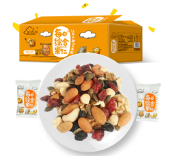 新边界 每日综合果仁900g/盒 独立包装30袋 混合坚果炒货 每日坚果礼盒装 *2件