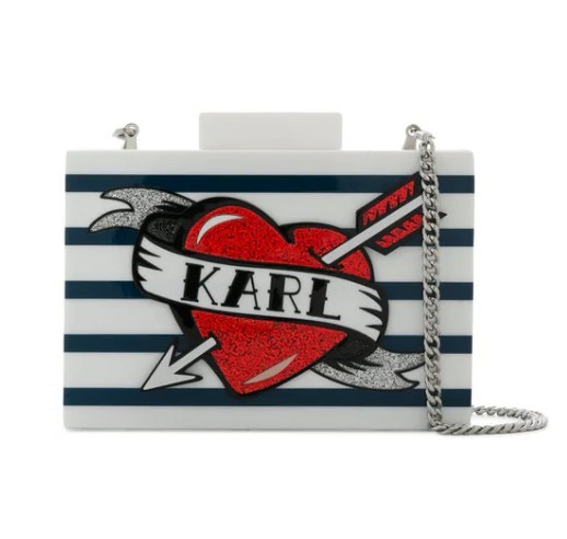 卡尔·拉格斐KARL LAGERFELD Captain Karl Minaudiere clutch 女士印花包