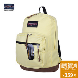 JanSport 杰斯伯 TYP7 0RB Right Pack棕色皮革底背包