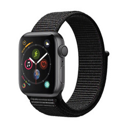 Apple Watch Series 4智能手表（GPS款 40毫米深空灰色铝金属表壳 黑色回环式运动表带 MU672CH/A)