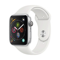 Apple Watch Series4 智能手表 GPS 44毫米 银色铝金属表壳搭配白色运动型表带