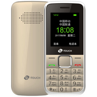 K-TOUCH 天语 Q21 直板按键老人手机 移动联通2G 金色