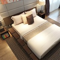 择木宜居 CS43QQ60 简约现代板式双人床 1.8*2.0m