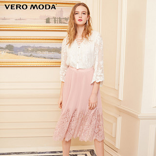 VERO MODA 318216513 女士蕾丝百褶半裙