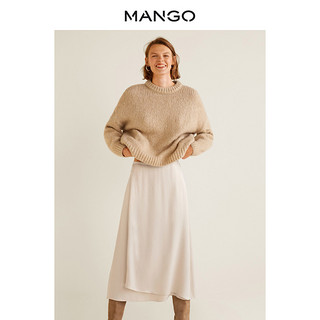  MANGO 31035772 女士仿缎面半身裙 (象牙白、S)