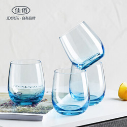 佳佰 海蓝色玻璃杯 4个装 *3件