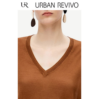 URBAN REVIVO WB36B9BN2012 女士针织T恤 (浅粉色、S)