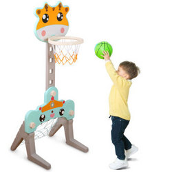LIVING STONES 活石 儿童篮球架 长颈鹿限量版 (篮球+足球+贴纸)