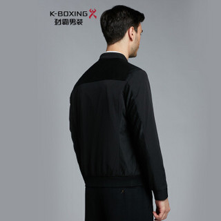  K-BOXING 劲霸男装 BKDL4280 男士充气夹克 (黑色、165/S)