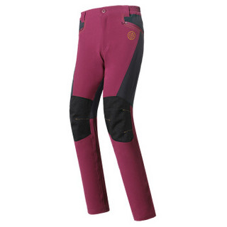  HIGHROCK 天石 N623011 中性款户外速干登山裤 (XL、女款-紫红色/煤灰色)