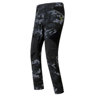  HIGHROCK 天石 N623011 中性款户外速干登山裤 (XL、男款-迷彩色/黑色)