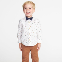 OLD NAVY 印花长袖衬衫领结套装