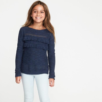 OLD NAVY 船领长袖分层式针织衫