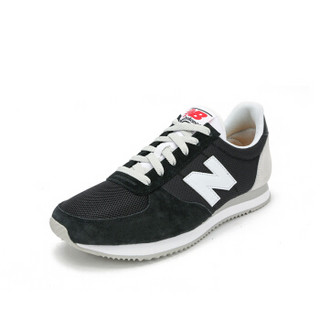 new balance 220系列 U220 中性款复古跑步鞋 (38.5、黑色)