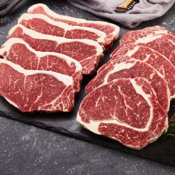 原膳 澳洲原切 西冷+眼肉牛排 10片 1.5kg+HyLife 加拿大猪棒骨 750g*2件 