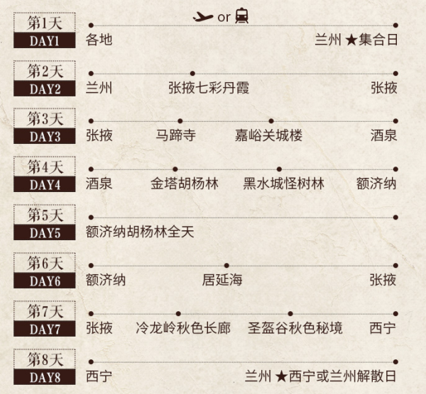 当地参团:错过再等1年!银川-额济纳旗胡杨林+张掖+嘉峪关8天7晚纯玩跟团游