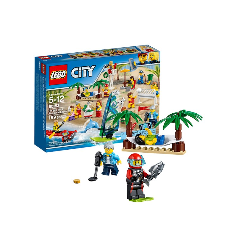 lego 乐高 城市系列小人套装 60153 海滩乐趣