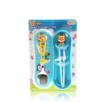 Pororo 啵乐乐（Pororo）儿童餐具 宝宝筷子勺子辅助练习 便携餐具套装啵乐乐款3岁以上