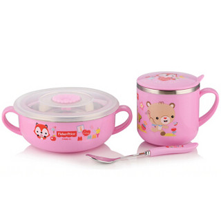 Fisher-Price 费雪 婴儿辅食盒套装组合 (套装、粉色、350+270ML)