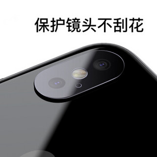 斯泰克 苹果X钢化膜 iPhoneX抗蓝光3D全屏全覆盖手机膜保护贴膜 适用苹果10/X 高清镜头保护膜【2片装】