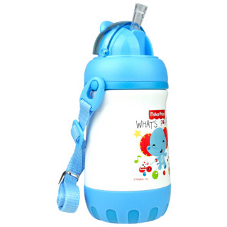 Fisher-Price 费雪 儿童吸管水杯 300ml 蓝色  