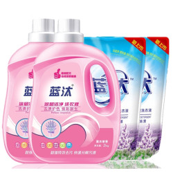 蓝汰 洗衣液 2kg*2瓶装深层洁净+500g*2袋装亮
