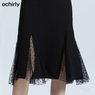 ochirly 欧时力 1GZ3037360 女士吊带连衣裙