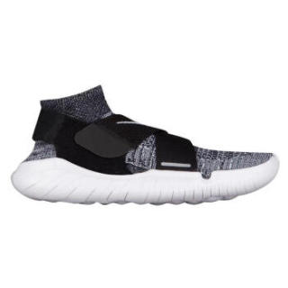 耐克（Nike）男子 Free RN Motion Flyknit 2018 跑步休闲运动鞋 Black/White 标准47.5/US13 (黑白灰、47.5)