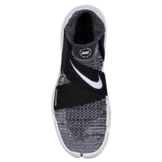 耐克（Nike）男子 Free RN Motion Flyknit 2018 跑步休闲运动鞋 Black/White 标准44.5/US10.5 (黑白灰、44.5)