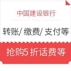 建行网银  完成转账/缴费/支付/信用卡还款