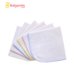 Babyprints婴儿口水巾纱布纯棉宝宝小手帕手绢方巾洗脸巾新生儿用品25×25cm 10条装 *9件