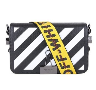 OFF-WHITE OWNA038E18423071 斜纹长尾夹 女士单肩包