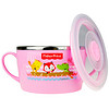 美国费雪 儿童保温碗 婴儿辅食碗 儿童餐具不锈钢宝宝双耳碗带盖500ML 粉红