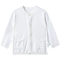 PurCotton 全棉时代 2000249701 幼儿女款棉线开衫薄款 80/48(建议12-18个月) 白色