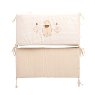 威尔贝鲁（WELLBER）婴儿床围套件 宝宝彩棉加厚床围床上用品四季防撞婴儿床围 小熊款
