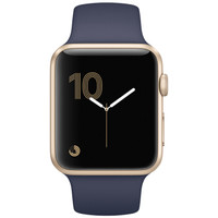 Apple Watch Series 1 42mm金色铝金属表壳 午夜蓝运动表带 Wi-Fi智能手表