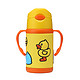 B.DUCK小黄鸭儿童保温杯不锈钢真空双柄软胶吸管杯保温水杯水壶300ml（黄色）6272TM +凑单品