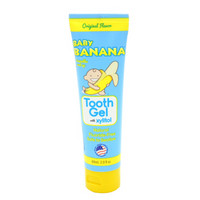 香蕉宝宝（Baby Banana）儿童牙膏 护齿啫喱 婴儿牙膏无氟可吞咽 美国进口木糖醇原味 婴儿3个月以上 *4件