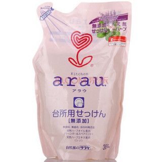 亲皙（ARAU）植物性多功能洗洁精 补充替换装 380ml[日本原装进口]