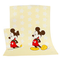 Disney 迪士尼 米妮米奇粉嫩冰激凌1浴巾1童巾套装 纯棉割绒儿童毛巾柔软 米奇