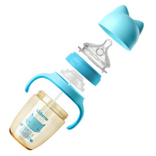 kidsme 亲亲我 婴儿宽口PPSU奶瓶套装 (300ml+奶瓶刷奶嘴刷、蓝色)