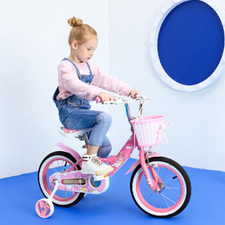 途锐达(TOPRIGHT)儿童自行车女孩单车脚踏车4/6/8岁小孩玩具车平衡车电动车滑步车 经典版小城堡 粉色 18寸