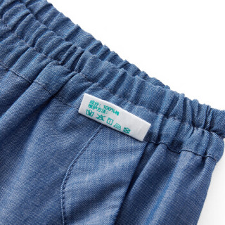 PurCotton 全棉时代 2000221101 幼儿女款梭织牛津纺短裤 80/47(建议12-18个月) 蓝色