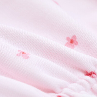 PurCotton 全棉时代 婴儿纱布复合隔尿裤 粉色小花朵+粉兔瓢虫 2件装 66/44