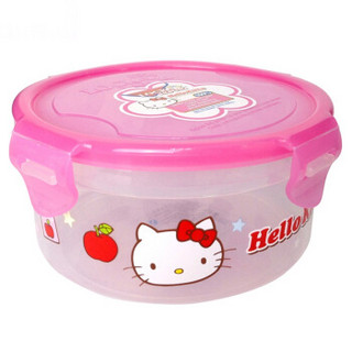 乐扣乐扣(LOCK&LOCK)HELLO KITTY密封型塑料保鲜盒容器储物罐600ml HPL933-KT粉色