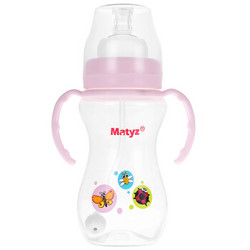 美泰滋  Matyz 宽口径PP自动奶瓶 婴儿奶瓶 260ML MZ-0614 粉色