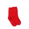 PurCotton 全棉时代 大童中长筒休闲袜 (红色、18-20cm 建议6-8岁)